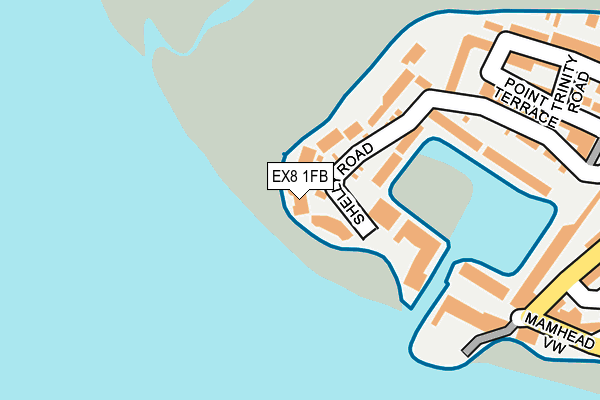 EX8 1FB map - OS OpenMap – Local (Ordnance Survey)