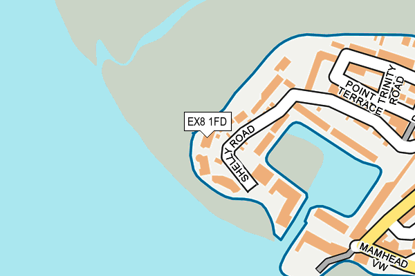 EX8 1FD map - OS OpenMap – Local (Ordnance Survey)