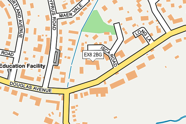 EX8 2BG map - OS OpenMap – Local (Ordnance Survey)