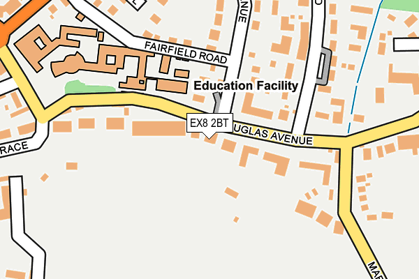EX8 2BT map - OS OpenMap – Local (Ordnance Survey)