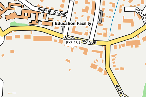 EX8 2BU map - OS OpenMap – Local (Ordnance Survey)