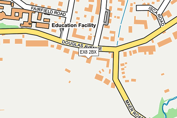 EX8 2BX map - OS OpenMap – Local (Ordnance Survey)