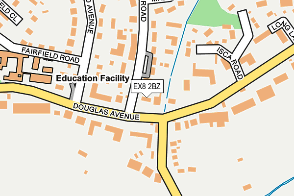EX8 2BZ map - OS OpenMap – Local (Ordnance Survey)