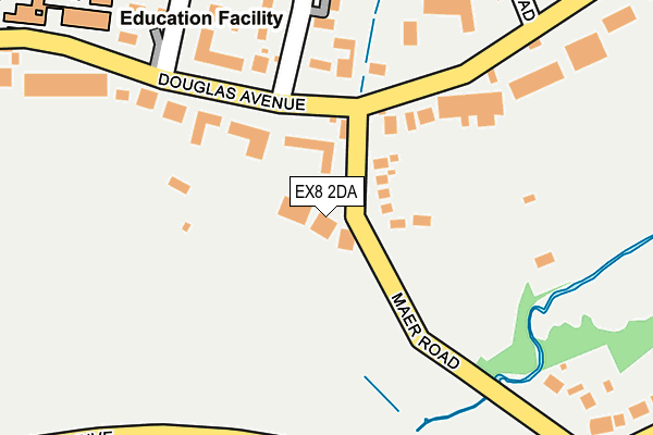 EX8 2DA map - OS OpenMap – Local (Ordnance Survey)