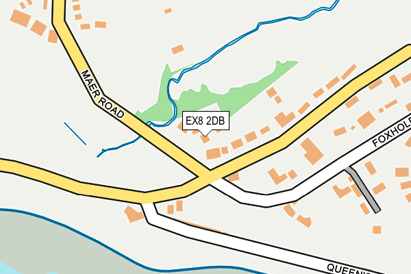 EX8 2DB map - OS OpenMap – Local (Ordnance Survey)