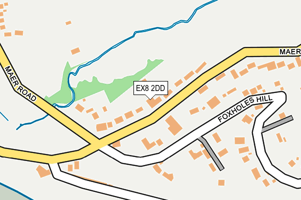 EX8 2DD map - OS OpenMap – Local (Ordnance Survey)