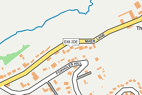 EX8 2DE map - OS OpenMap – Local (Ordnance Survey)