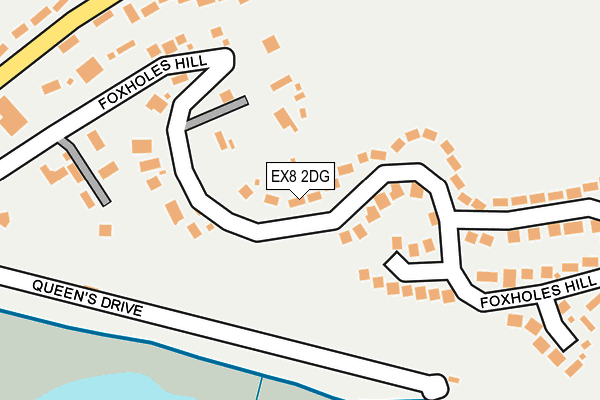 EX8 2DG map - OS OpenMap – Local (Ordnance Survey)