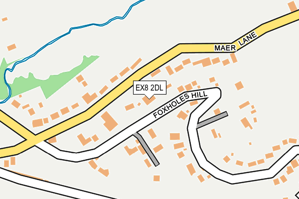 EX8 2DL map - OS OpenMap – Local (Ordnance Survey)