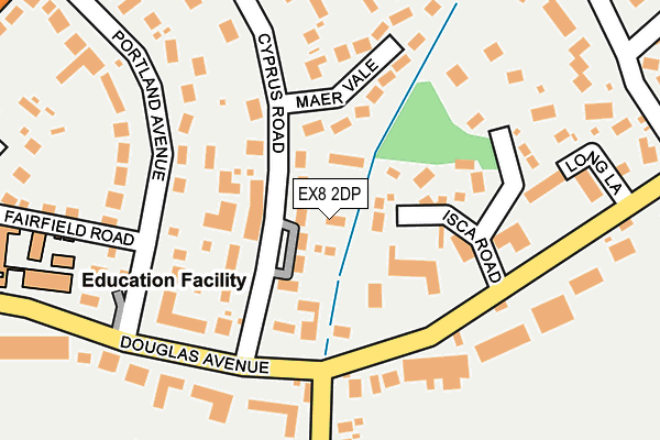 EX8 2DP map - OS OpenMap – Local (Ordnance Survey)
