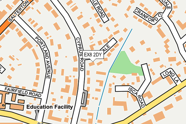 EX8 2DY map - OS OpenMap – Local (Ordnance Survey)