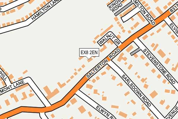 EX8 2EN map - OS OpenMap – Local (Ordnance Survey)
