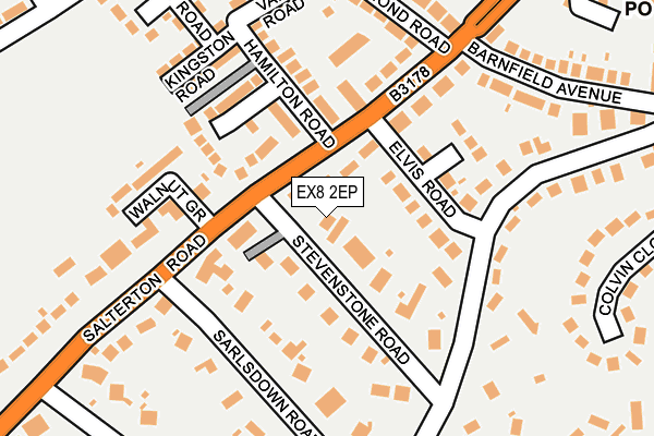 EX8 2EP map - OS OpenMap – Local (Ordnance Survey)
