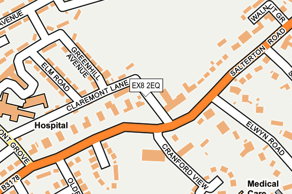 EX8 2EQ map - OS OpenMap – Local (Ordnance Survey)