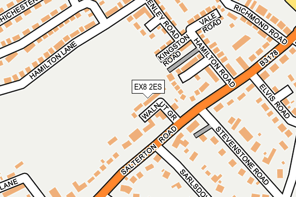 EX8 2ES map - OS OpenMap – Local (Ordnance Survey)