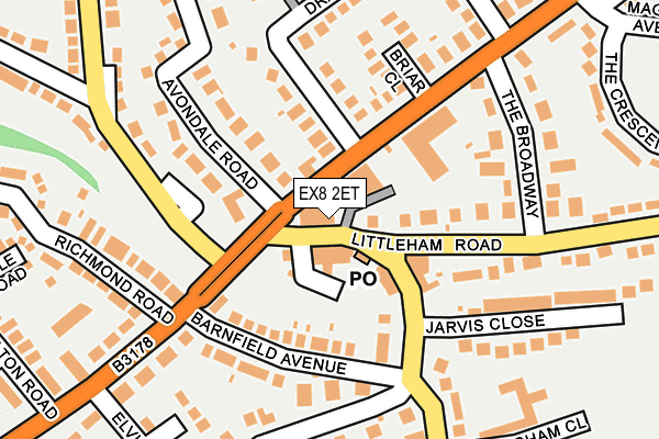 EX8 2ET map - OS OpenMap – Local (Ordnance Survey)