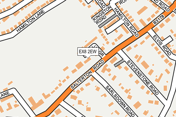 EX8 2EW map - OS OpenMap – Local (Ordnance Survey)