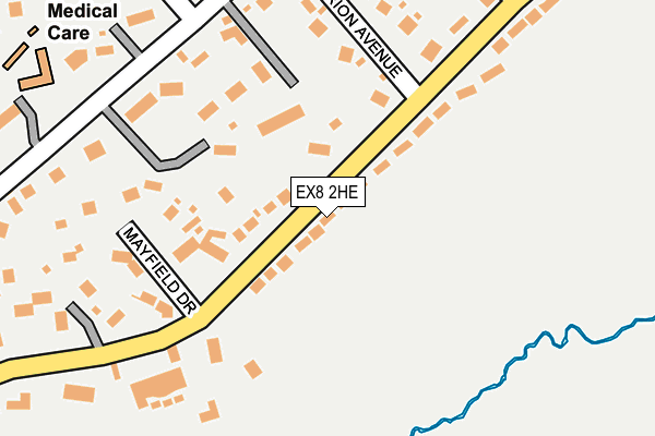 EX8 2HE map - OS OpenMap – Local (Ordnance Survey)