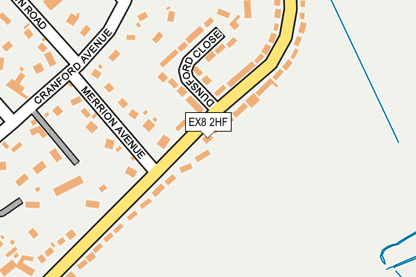 EX8 2HF map - OS OpenMap – Local (Ordnance Survey)