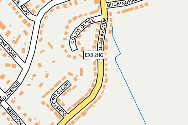 EX8 2HG map - OS OpenMap – Local (Ordnance Survey)