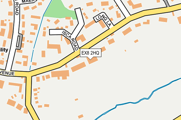 EX8 2HQ map - OS OpenMap – Local (Ordnance Survey)