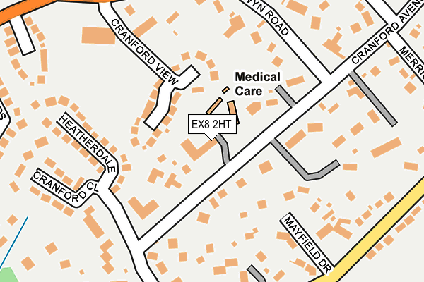 EX8 2HT map - OS OpenMap – Local (Ordnance Survey)