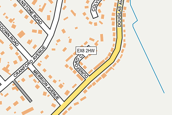 EX8 2HW map - OS OpenMap – Local (Ordnance Survey)