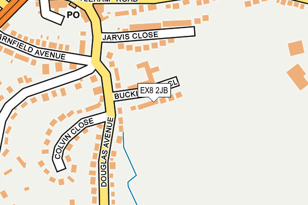 EX8 2JB map - OS OpenMap – Local (Ordnance Survey)