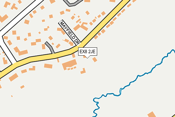 EX8 2JE map - OS OpenMap – Local (Ordnance Survey)