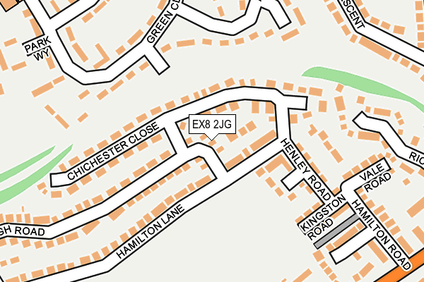 EX8 2JG map - OS OpenMap – Local (Ordnance Survey)