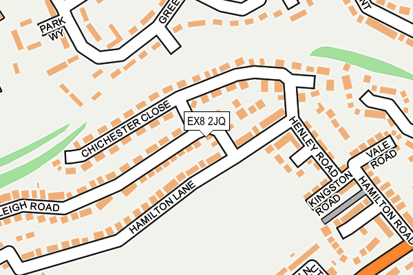 EX8 2JQ map - OS OpenMap – Local (Ordnance Survey)