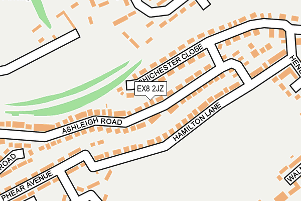 EX8 2JZ map - OS OpenMap – Local (Ordnance Survey)