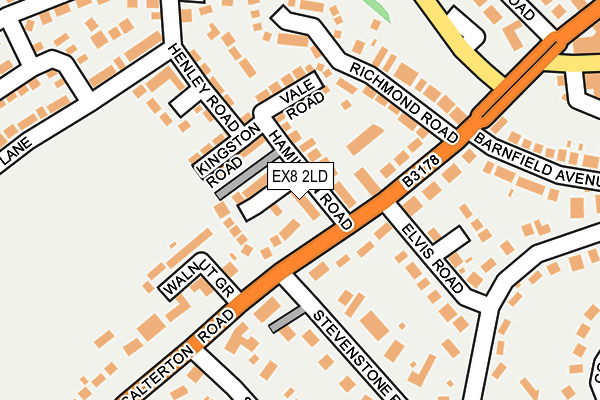 EX8 2LD map - OS OpenMap – Local (Ordnance Survey)