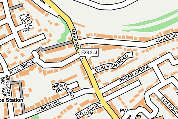 EX8 2LJ map - OS OpenMap – Local (Ordnance Survey)