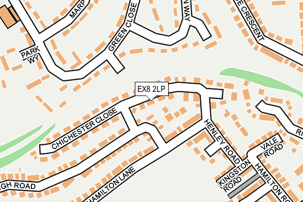 EX8 2LP map - OS OpenMap – Local (Ordnance Survey)