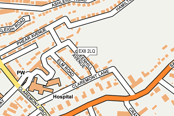 EX8 2LQ map - OS OpenMap – Local (Ordnance Survey)