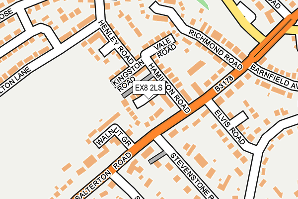 EX8 2LS map - OS OpenMap – Local (Ordnance Survey)