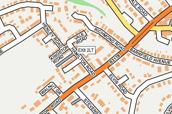 EX8 2LT map - OS OpenMap – Local (Ordnance Survey)