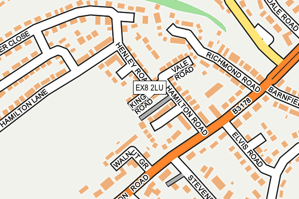 EX8 2LU map - OS OpenMap – Local (Ordnance Survey)