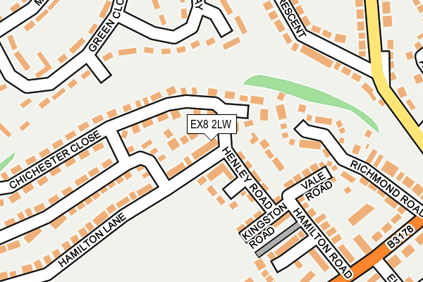 EX8 2LW map - OS OpenMap – Local (Ordnance Survey)