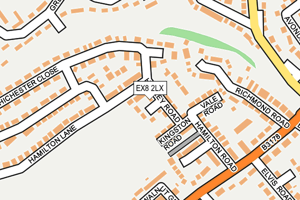 EX8 2LX map - OS OpenMap – Local (Ordnance Survey)