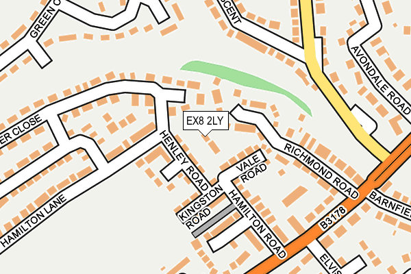 EX8 2LY map - OS OpenMap – Local (Ordnance Survey)