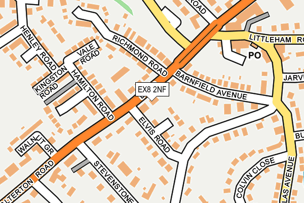 EX8 2NF map - OS OpenMap – Local (Ordnance Survey)