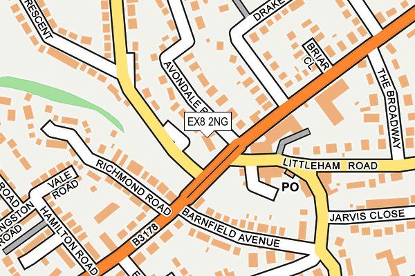 EX8 2NG map - OS OpenMap – Local (Ordnance Survey)