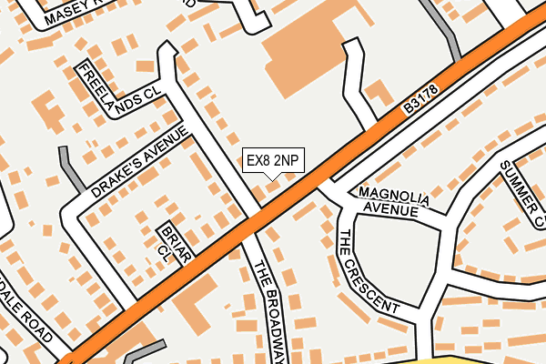 EX8 2NP map - OS OpenMap – Local (Ordnance Survey)