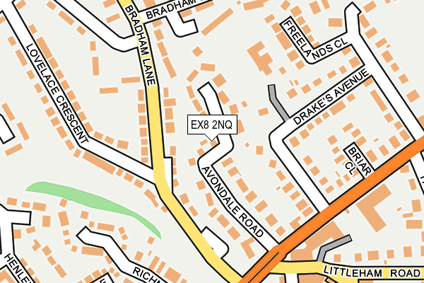EX8 2NQ map - OS OpenMap – Local (Ordnance Survey)