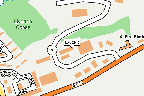 EX8 2NR map - OS OpenMap – Local (Ordnance Survey)