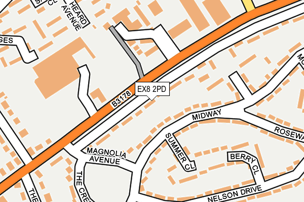 EX8 2PD map - OS OpenMap – Local (Ordnance Survey)