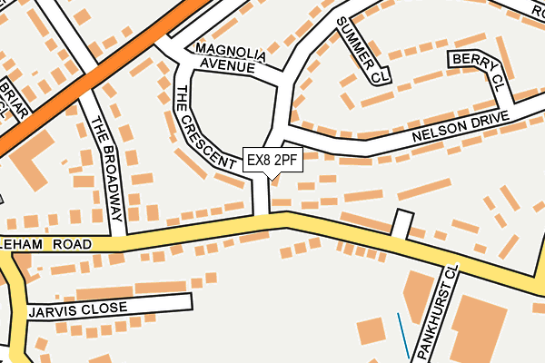 EX8 2PF map - OS OpenMap – Local (Ordnance Survey)