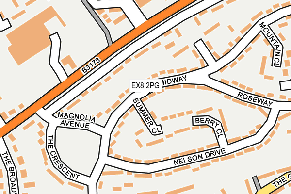 EX8 2PG map - OS OpenMap – Local (Ordnance Survey)